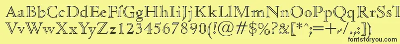 フォントCedaropenfaceRegular – 黒い文字の黄色い背景