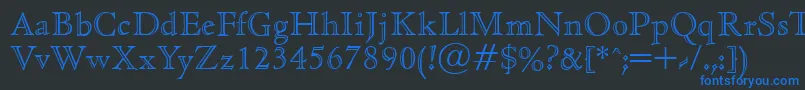 CedaropenfaceRegular Font – Blue Fonts on Black Background