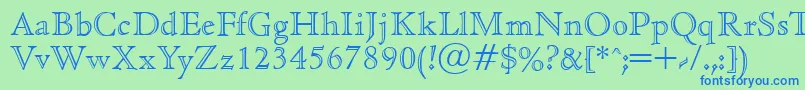 CedaropenfaceRegular Font – Blue Fonts on Green Background