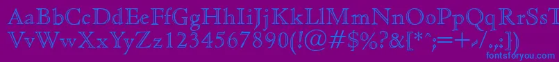 CedaropenfaceRegular Font – Blue Fonts on Purple Background