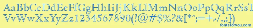 CedaropenfaceRegular Font – Blue Fonts on Yellow Background
