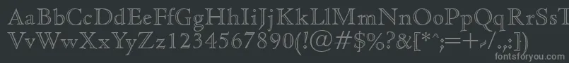 CedaropenfaceRegular Font – Gray Fonts on Black Background