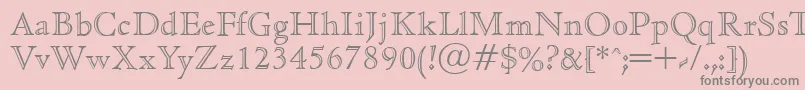 Czcionka CedaropenfaceRegular – szare czcionki na różowym tle