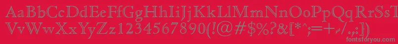 CedaropenfaceRegular Font – Gray Fonts on Red Background