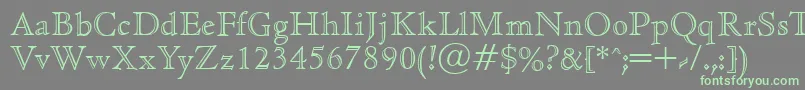 CedaropenfaceRegular-Schriftart – Grüne Schriften auf grauem Hintergrund