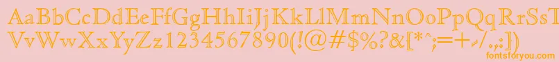 CedaropenfaceRegular-Schriftart – Orangefarbene Schriften auf rosa Hintergrund