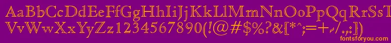 Шрифт CedaropenfaceRegular – оранжевые шрифты на фиолетовом фоне