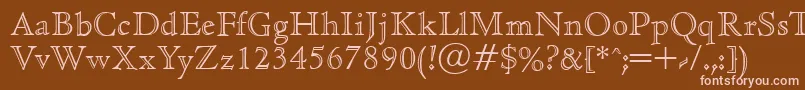 フォントCedaropenfaceRegular – 茶色の背景にピンクのフォント