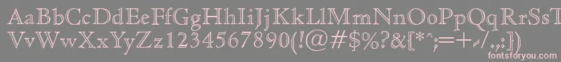 CedaropenfaceRegular Font – Pink Fonts on Gray Background