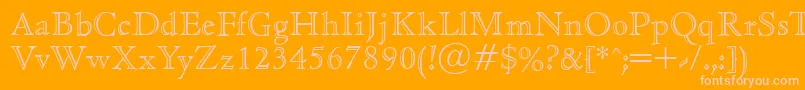 CedaropenfaceRegular-Schriftart – Rosa Schriften auf orangefarbenem Hintergrund