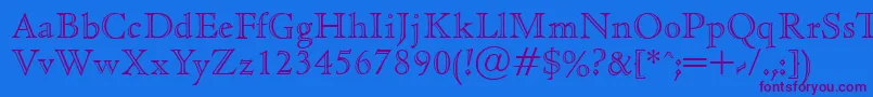 CedaropenfaceRegular Font – Purple Fonts on Blue Background