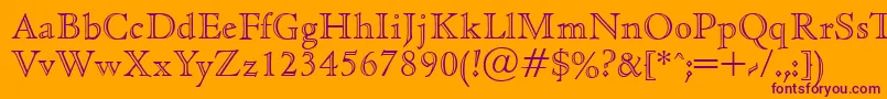 CedaropenfaceRegular Font – Purple Fonts on Orange Background