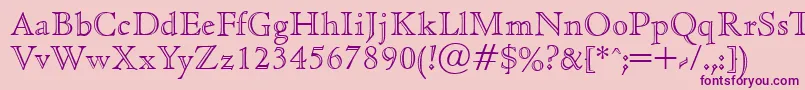 Police CedaropenfaceRegular – polices violettes sur fond rose