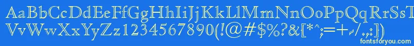 CedaropenfaceRegular Font – Yellow Fonts on Blue Background