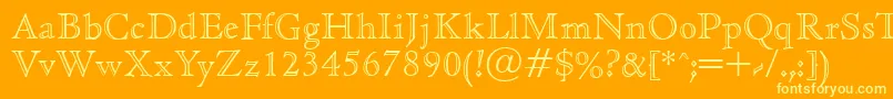 CedaropenfaceRegular Font – Yellow Fonts on Orange Background