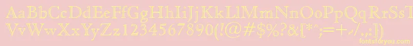 CedaropenfaceRegular-Schriftart – Gelbe Schriften auf rosa Hintergrund