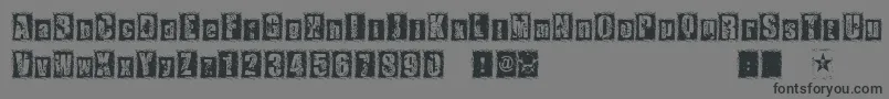 1Dimencion-Schriftart – Schwarze Schriften auf grauem Hintergrund