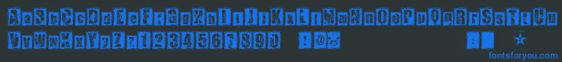 1Dimencion Font – Blue Fonts on Black Background
