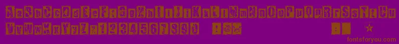 1Dimencion Font – Brown Fonts on Purple Background