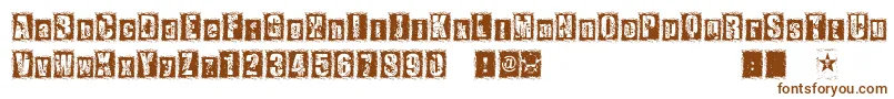 Шрифт 1Dimencion – коричневые шрифты на белом фоне