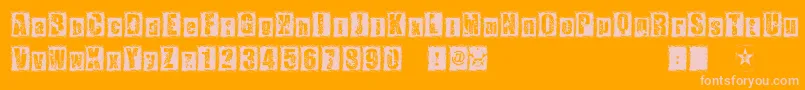 1Dimencion Font – Pink Fonts on Orange Background