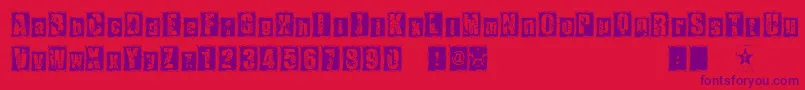 1Dimencion Font – Purple Fonts on Red Background