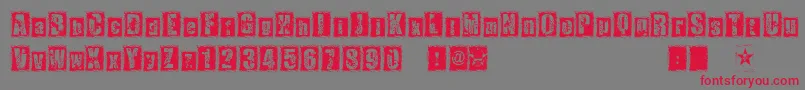 1Dimencion Font – Red Fonts on Gray Background
