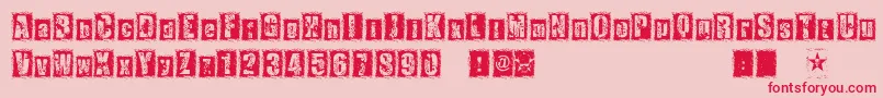 1Dimencion Font – Red Fonts on Pink Background