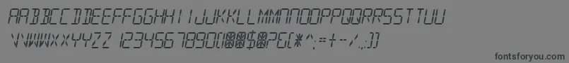 DigitalReadout Font – Black Fonts on Gray Background
