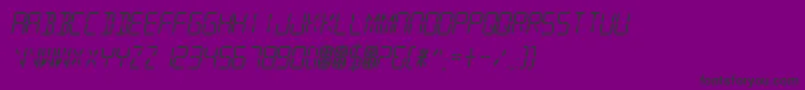 フォントDigitalReadout – 紫の背景に黒い文字
