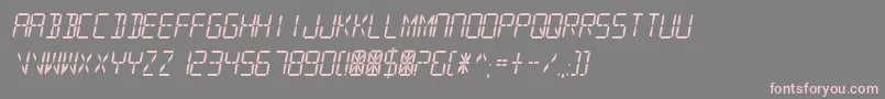 DigitalReadout Font – Pink Fonts on Gray Background