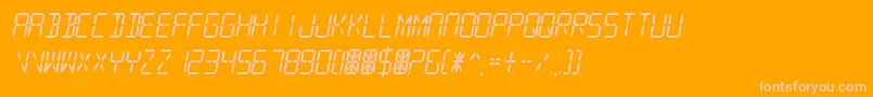 DigitalReadout Font – Pink Fonts on Orange Background