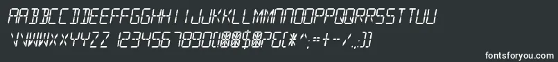 DigitalReadout Font – White Fonts on Black Background