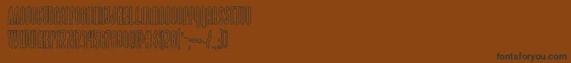 Czcionka Devilsummonerout – czarne czcionki na brązowym tle
