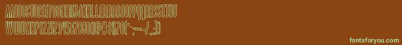 Czcionka Devilsummonerout – zielone czcionki na brązowym tle