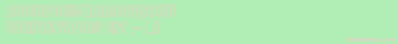 フォントDevilsummonerout – 緑の背景にピンクのフォント