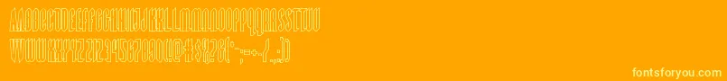 フォントDevilsummonerout – オレンジの背景に黄色の文字