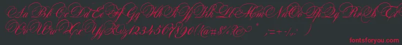 AuroraScript Font – Red Fonts on Black Background