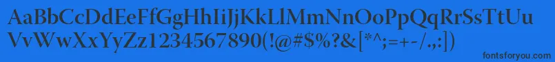 WarnockproSemibolddisp Font – Black Fonts on Blue Background