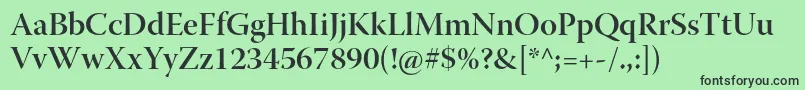 WarnockproSemibolddisp Font – Black Fonts on Green Background