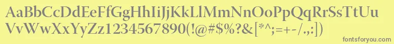 WarnockproSemibolddisp Font – Gray Fonts on Yellow Background