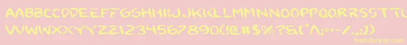 2toonExpanded Font – Yellow Fonts on Pink Background