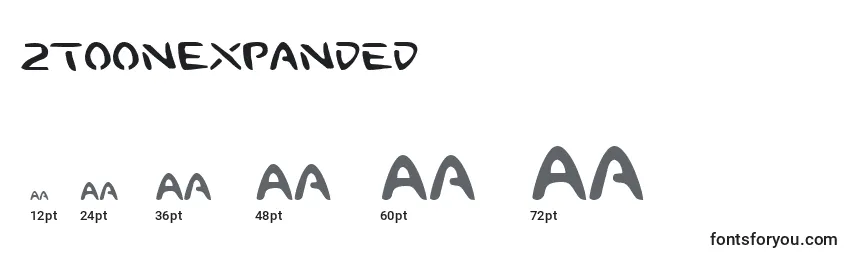 2toonExpanded Font Sizes
