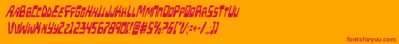 フォントXpedxtracondital – オレンジの背景に赤い文字