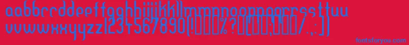 Dfteh Font – Blue Fonts on Red Background