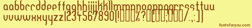 Dfteh Font – Brown Fonts on Yellow Background