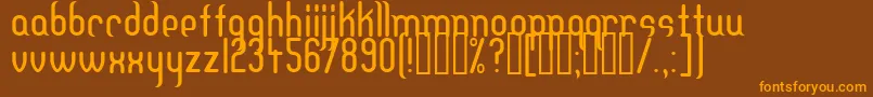 Dfteh Font – Orange Fonts on Brown Background