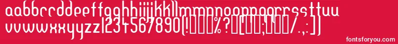 Dfteh Font – White Fonts on Red Background
