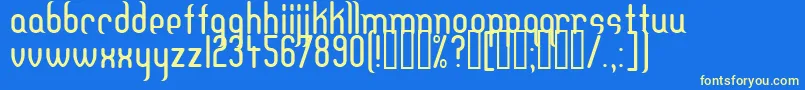 Fonte Dfteh – fontes amarelas em um fundo azul