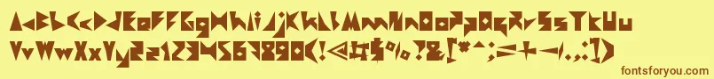 CreativeMind Font – Brown Fonts on Yellow Background